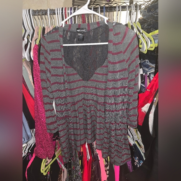 💋5/20 Wet seal striped cardigan XL - Picture 1 of 3